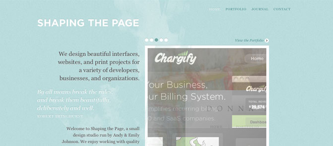 Shaping the Page